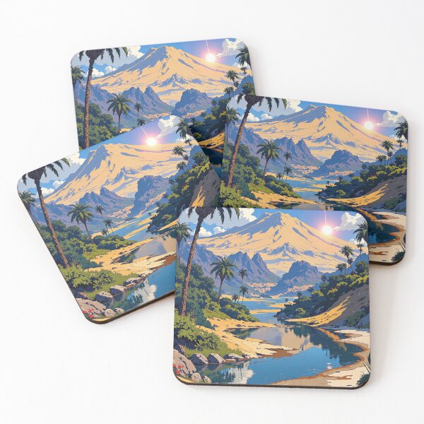 Item preview, Tranquil oasis a desert paradise amidst mountain majesty designed and sold by MadeByHaresShop.
