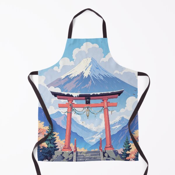 Item preview, Tranquil torii and snowcapped peak designed and sold by MadeByHaresShop.
