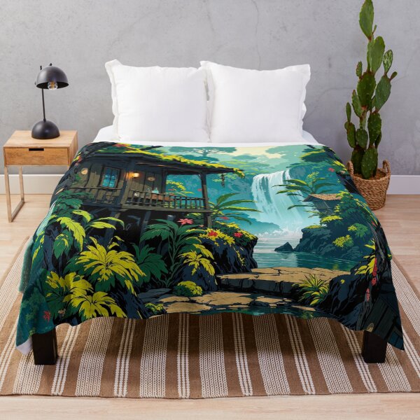 Item preview, Tropical serenity waterfall retreat designed and sold by MadeByHaresShop.