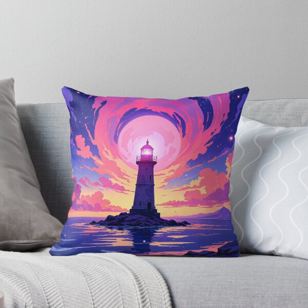 Item preview, Twilight lighthouse purple horizon designed and sold by MadeByHaresShop.