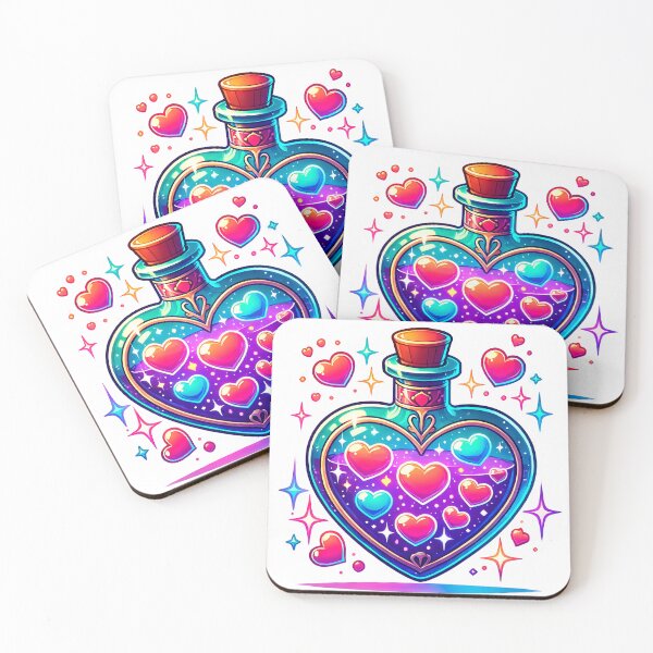 Item preview, Cute hearts magic bottle heart shaped designed and sold by CharmSpell.