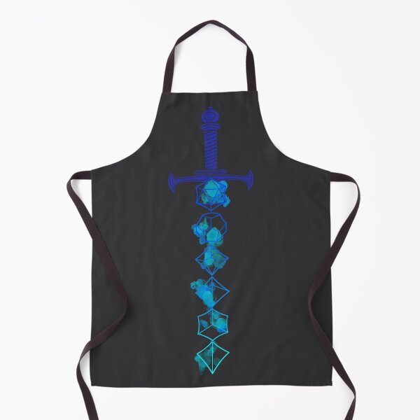 Item preview, Blue watercolour dice sword designed and sold by PiperMc-Prints.
