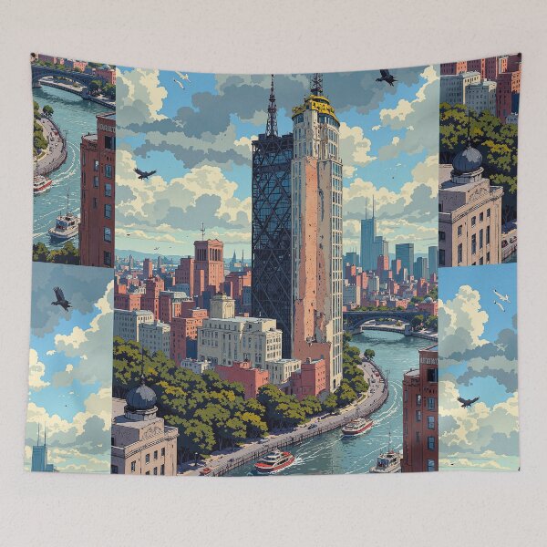Item preview, Urban dreams a watercolor symphony designed and sold by ShroomForge.