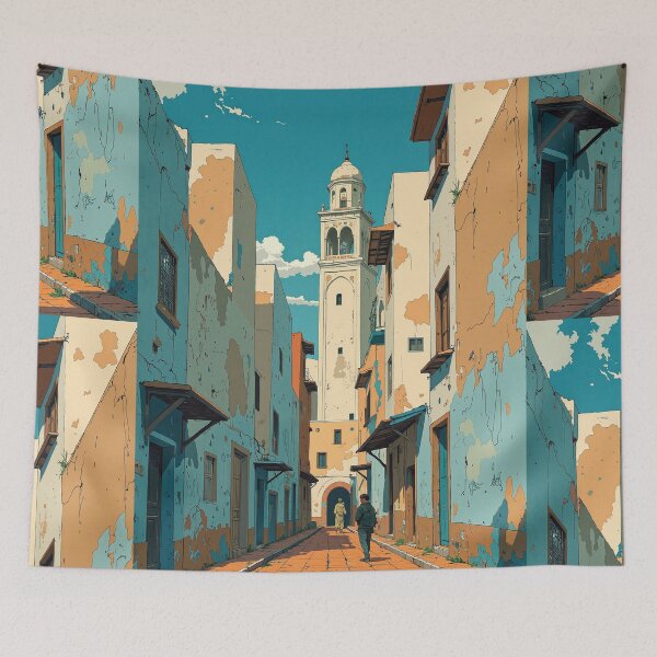 Item preview, Vibrant mirage a tale from marrakechs cobblestone pathways designed and sold by ShroomForge.