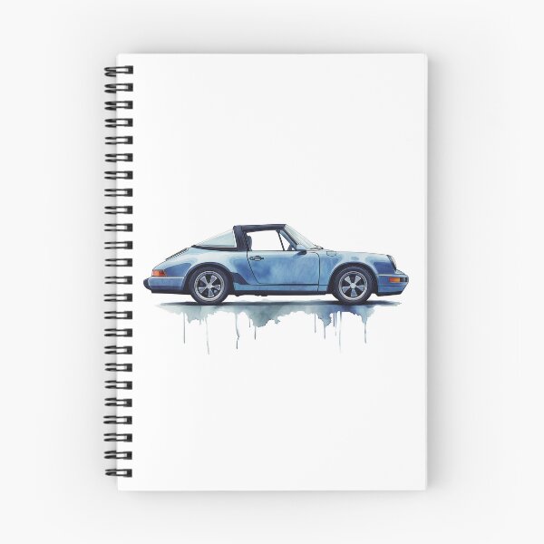 Item preview, Vintage Blue Porsche 911 Targa Watercolor designed and sold by blackdogshop.