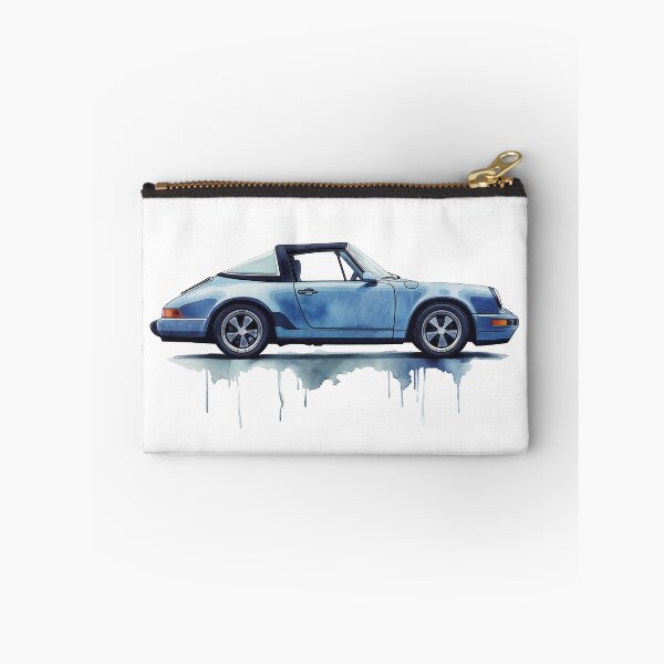 Item preview, Vintage Blue Porsche 911 Targa Watercolor designed and sold by blackdogshop.