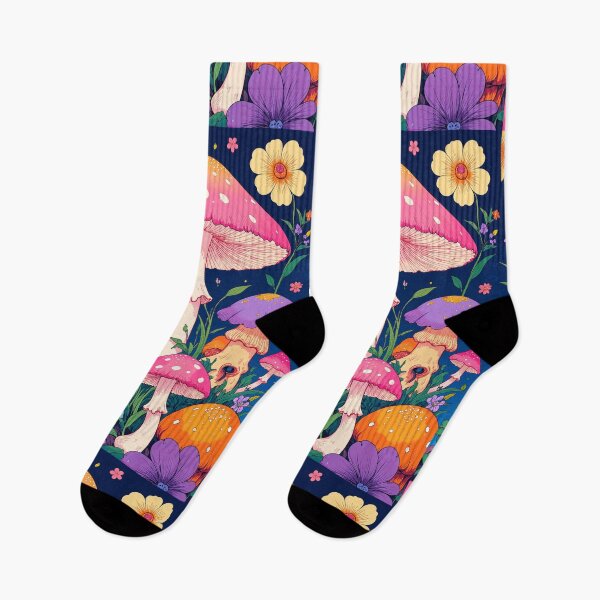 Item preview, Vibrant mushroom oasis a playful symphony of colors designed and sold by ShroomForge.