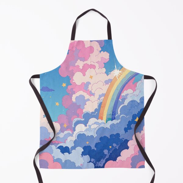 Item preview, Whimsical watercolor sky dance dreamy balance between clouds designed and sold by ShroomForge.