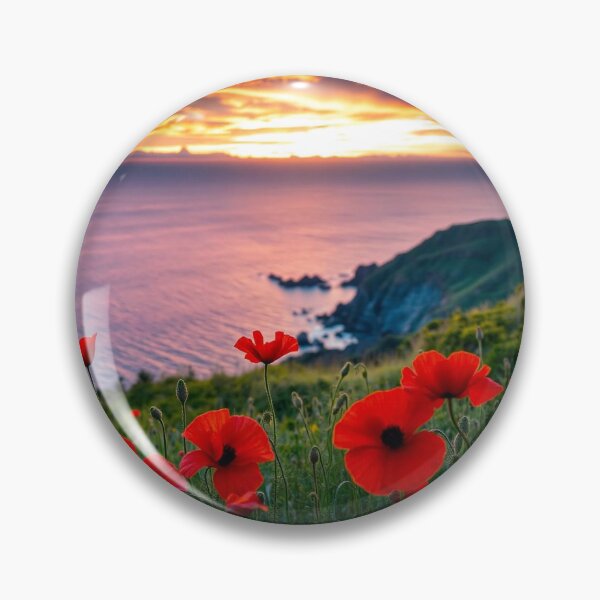 Item preview,   Spring Sea Landscape with Poppies and Volcanic Coastline designed and sold by hjian8219.