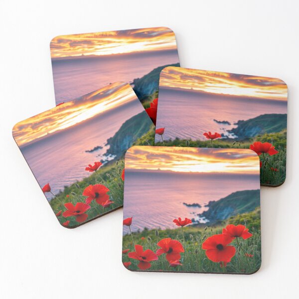 Item preview,   Spring Sea Landscape with Poppies and Volcanic Coastline designed and sold by hjian8219.