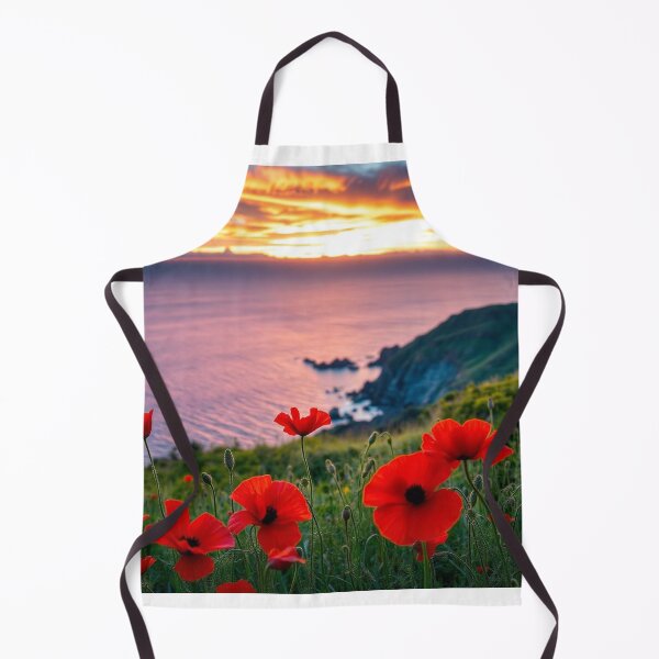 Item preview, Spring Sea Landscape with Poppies and Volcanic Coastline designed and sold by hjian8219.