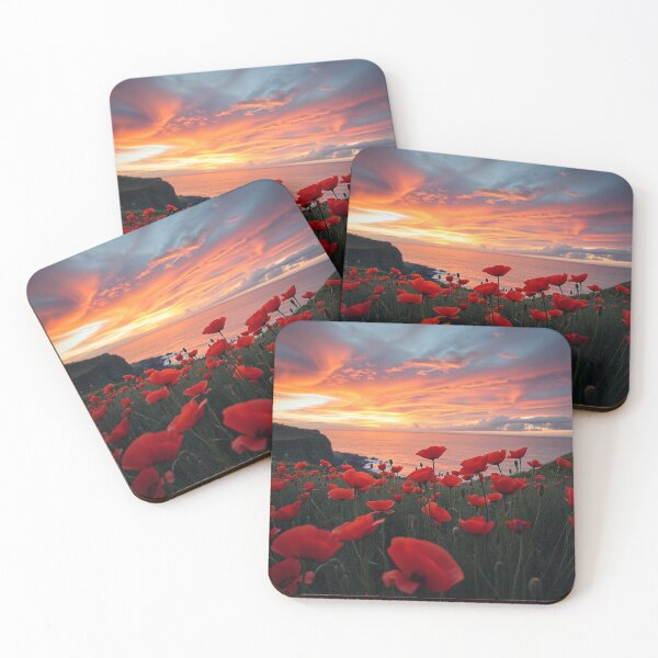 Item preview,   Spring Sea Landscape with Poppies and Volcanic Coastline designed and sold by hjian8219.