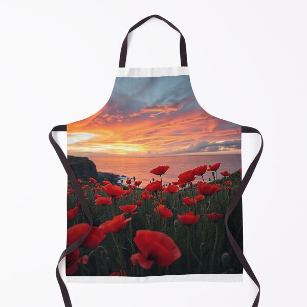 Item preview, Spring Sea Landscape with Poppies and Volcanic Coastline designed and sold by hjian8219.