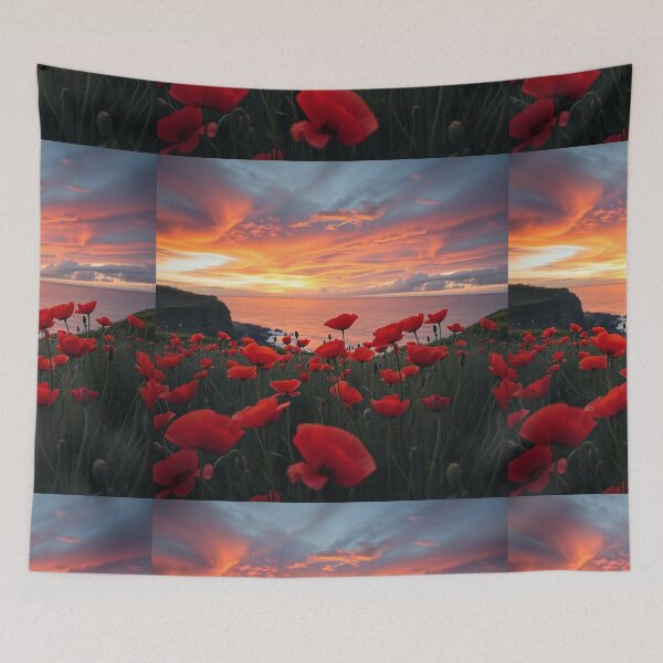 Item preview,   Spring Sea Landscape with Poppies and Volcanic Coastline designed and sold by hjian8219.