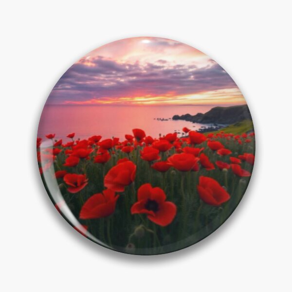 Item preview,   Spring Sea Landscape with Poppies and Volcanic Coastline designed and sold by hjian8219.