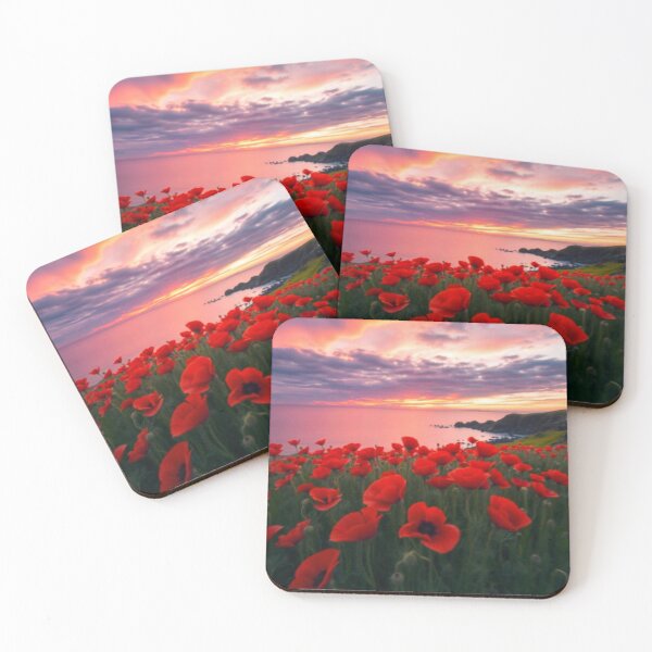 Item preview,   Spring Sea Landscape with Poppies and Volcanic Coastline designed and sold by hjian8219.