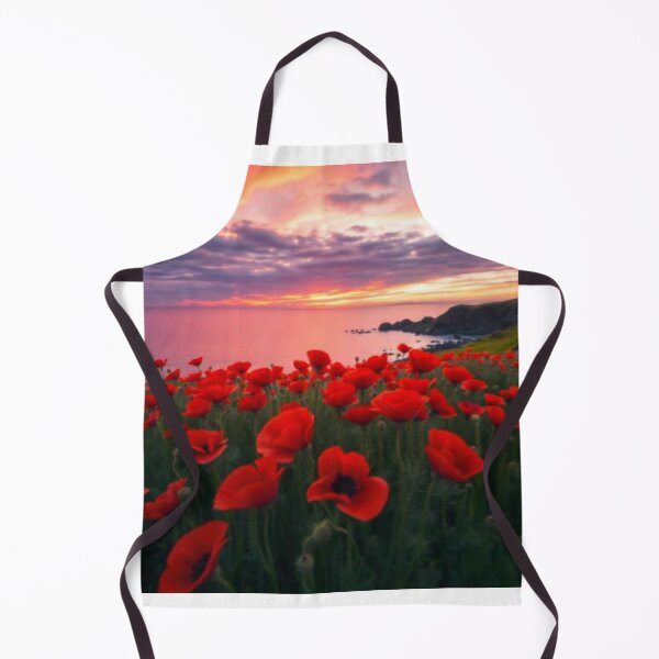 Item preview, Spring Sea Landscape with Poppies and Volcanic Coastline designed and sold by hjian8219.