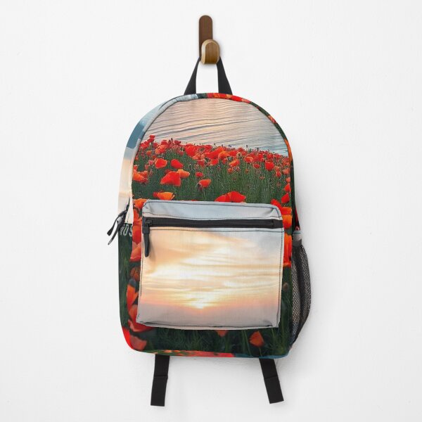 Item preview,  Spring Sea Landscape with Poppies and Volcanic Coastline designed and sold by hjian8219.