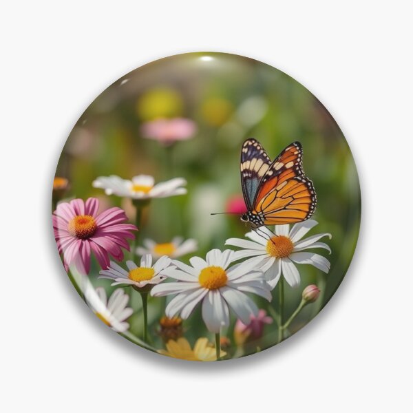 Item preview, Spring Scene with Flowers and Butterfly designed and sold by hjian8219.