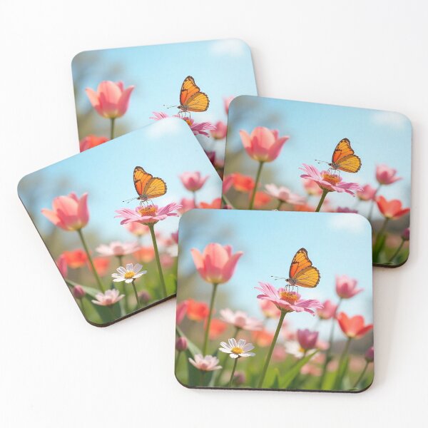 Item preview, Spring Scene with Flowers and Butterfly designed and sold by hjian8219.
