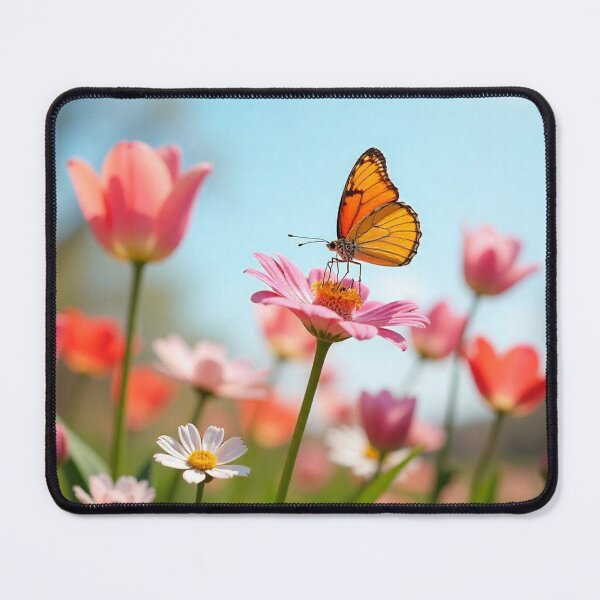 Item preview, Spring Scene with Flowers and Butterfly designed and sold by hjian8219.