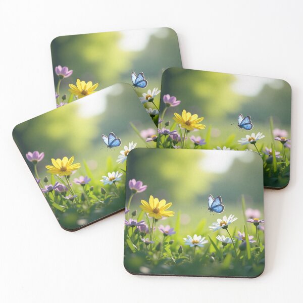 Item preview, Spring Scene with Flowers and Butterfly designed and sold by hjian8219.