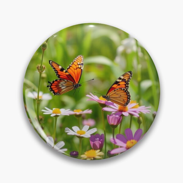 Item preview, Spring Scene with Flowers and Butterfly designed and sold by hjian8219.