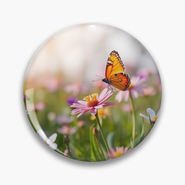 Item preview, Spring Scene with Flowers and Butterfly designed and sold by hjian8219.