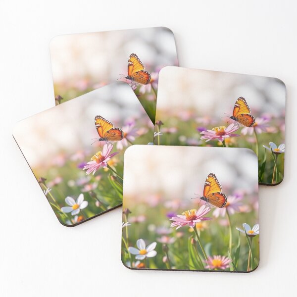 Item preview, Spring Scene with Flowers and Butterfly designed and sold by hjian8219.