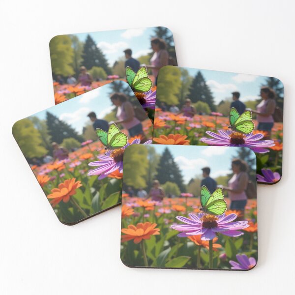 Item preview, Spring Scene with Flowers and Butterfly designed and sold by hjian8219.