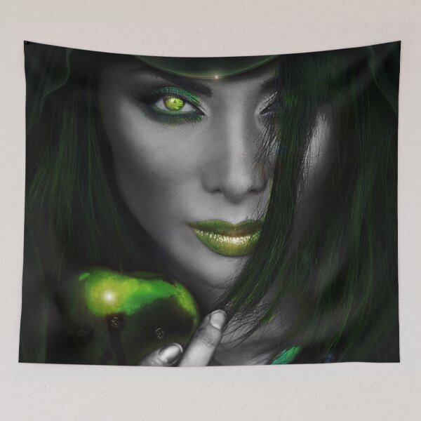 Item preview, the witch and the apple  designed and sold by johnnyssandart.