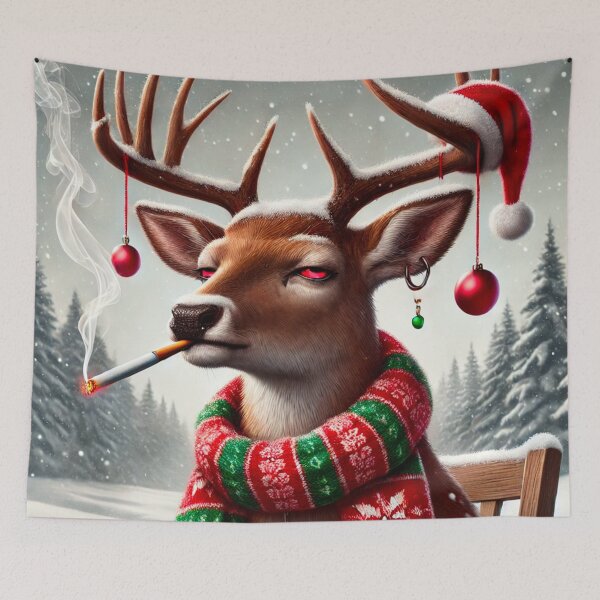 Item preview, Deer smoking designed and sold by Amhebadesigns.