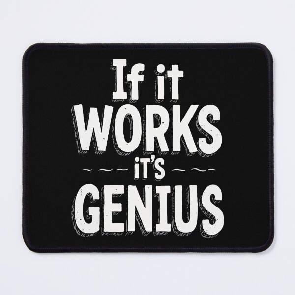 Item preview, Funny Tech Typography Design for Programmers and EngineersIf It Works, It's Genius v.2 designed and sold by twisted-dot.