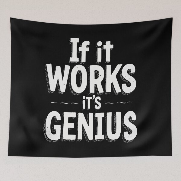 Item preview, Funny Tech Typography Design for Programmers and EngineersIf It Works, It's Genius v.2 designed and sold by twisted-dot.