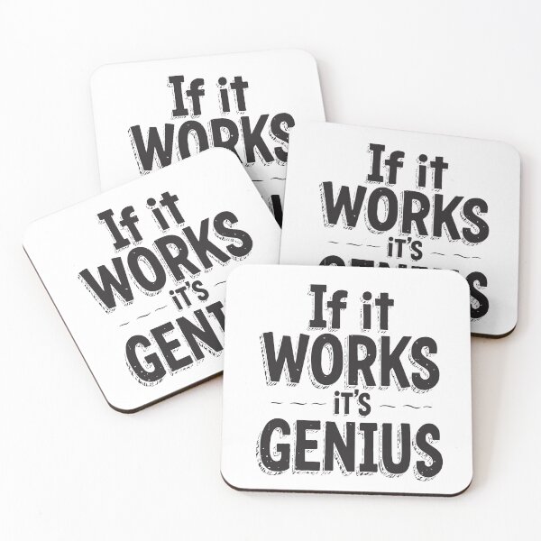 Item preview, Funny Tech Typography Design for Programmers and EngineersIf It Works, It's Genius designed and sold by twisted-dot.