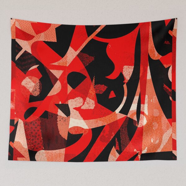 Item preview, Scarlet Play - Abstract Composition designed and sold by SunbeatStudio.