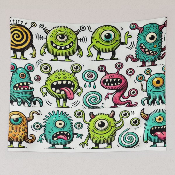 Item preview, Wild and Wobbly Monster Crew designed and sold by Imaginarium of Chaos falcon88 .
