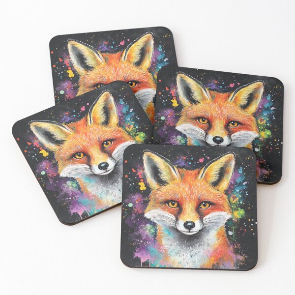 Item preview, cute fox puppy in colorful designed and sold by WallyPink.