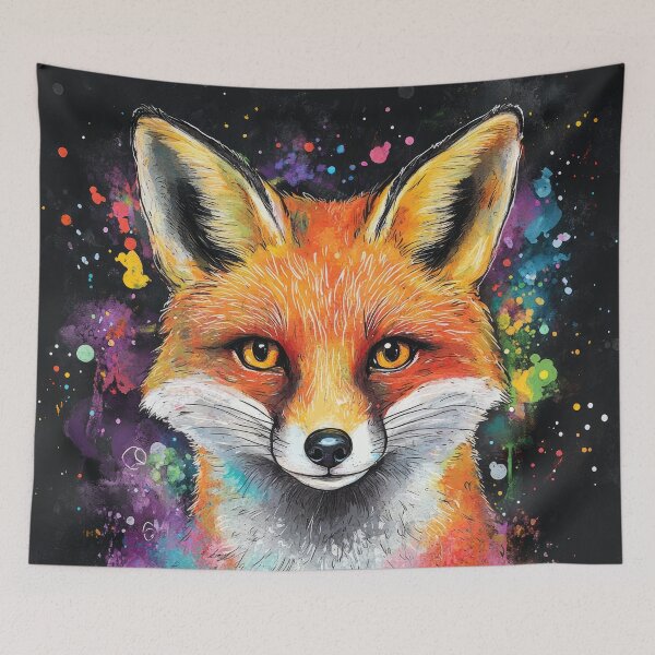 Item preview, cute fox puppy in colorful designed and sold by WallyPink.