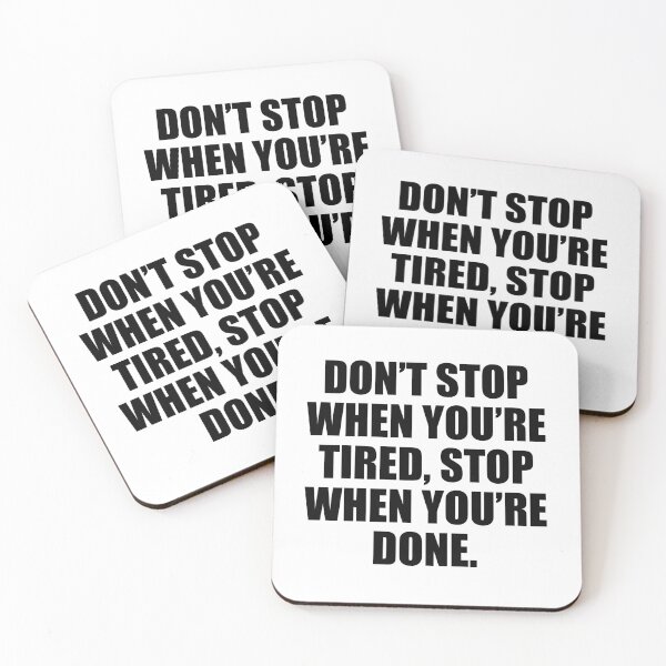 Item preview, Don't Stop Gym Motivational Quote designed and sold by maniacfitness.