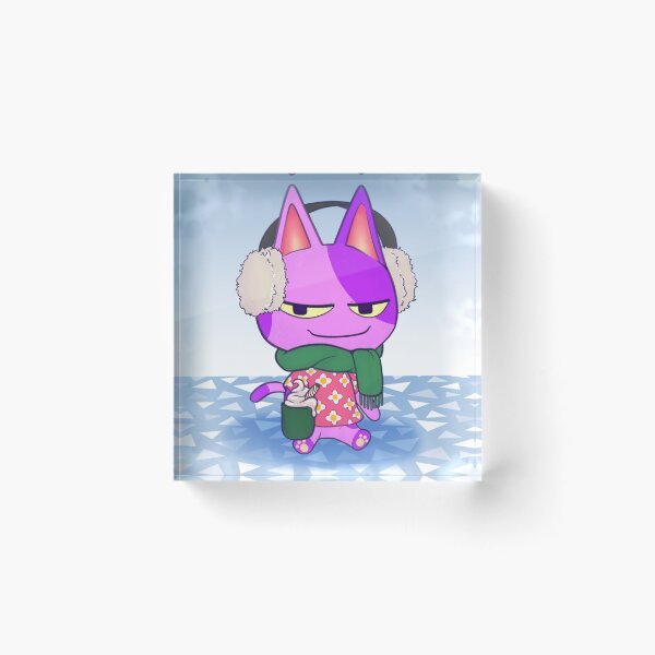 Item preview, Cute Purple Winter Cat designed and sold by Milly Deer.
