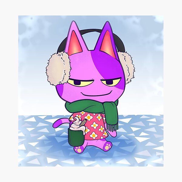 Item preview, Cute Purple Winter Cat designed and sold by Milly Deer.