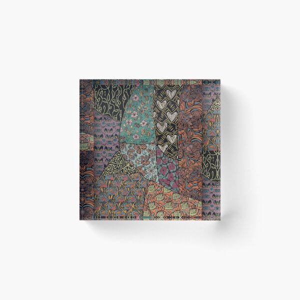 Item preview, Intricate Boho Patchwork Art designed and sold by AmuraLumina.