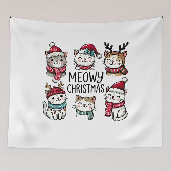 Item preview, Meowy Christmas Cute Cats designed and sold by nor-my.