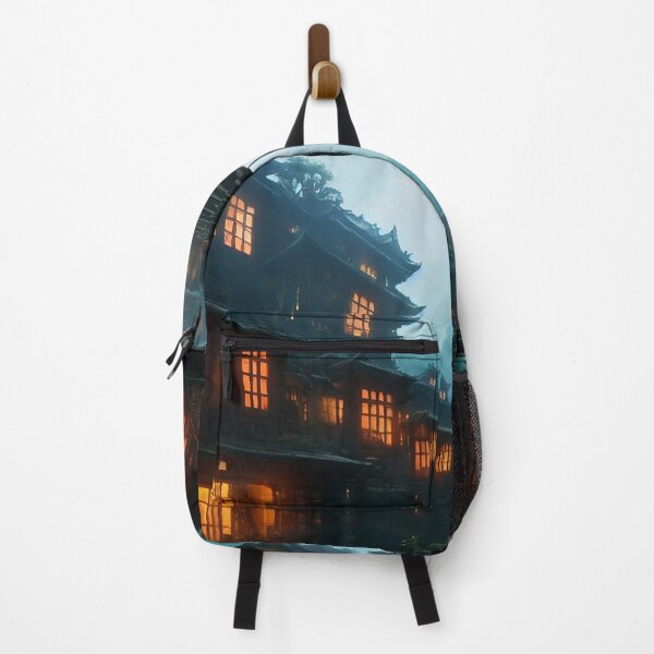 Item preview, Mystical Ancient Village at Dusk with Glowing Windows designed and sold by Amr Siam.