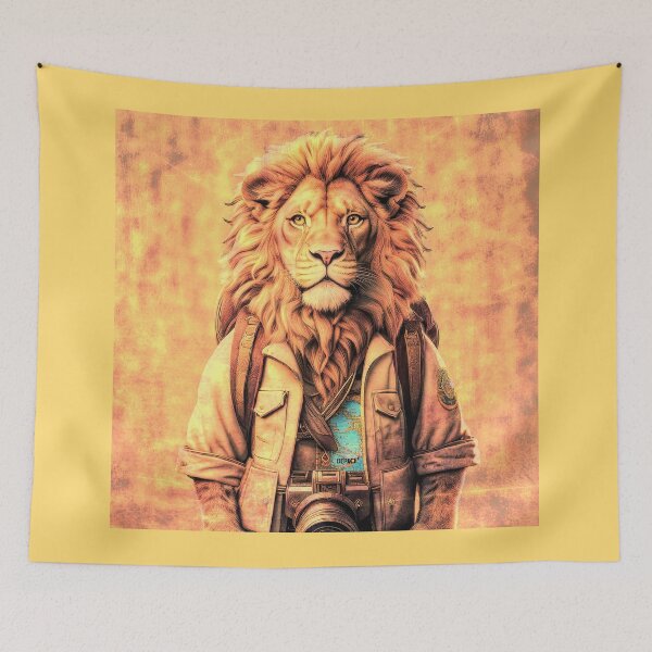 Item preview, PRINT OF MALE LION ON VACATION - dePace' designed and sold by mrpropcake.
