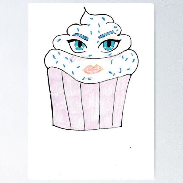 Vista previa del artículo con la obra «ALERTA CALIENTE Arkane Cupcake de Caitlyn», diseñado y vendido por Weeblingart.