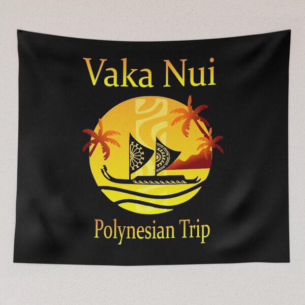 Item preview, Vaka Nui - double canoe (sunset) designed and sold by Nesian-Tahiti.
