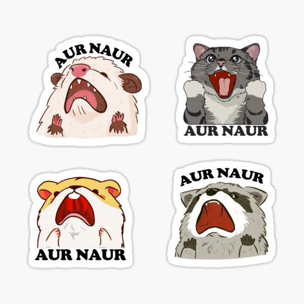 Item preview, Aur Naur Cute Funny Possum Hamster Cute Raccoon Sheet Pack  designed and sold by stickersworld31.