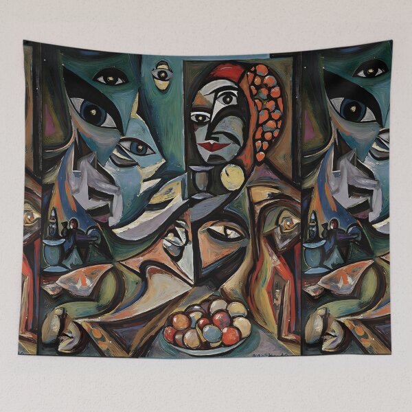 Item preview, Geometric Oil Painting: Avant-Garde Art designed and sold by AmuraLumina.
